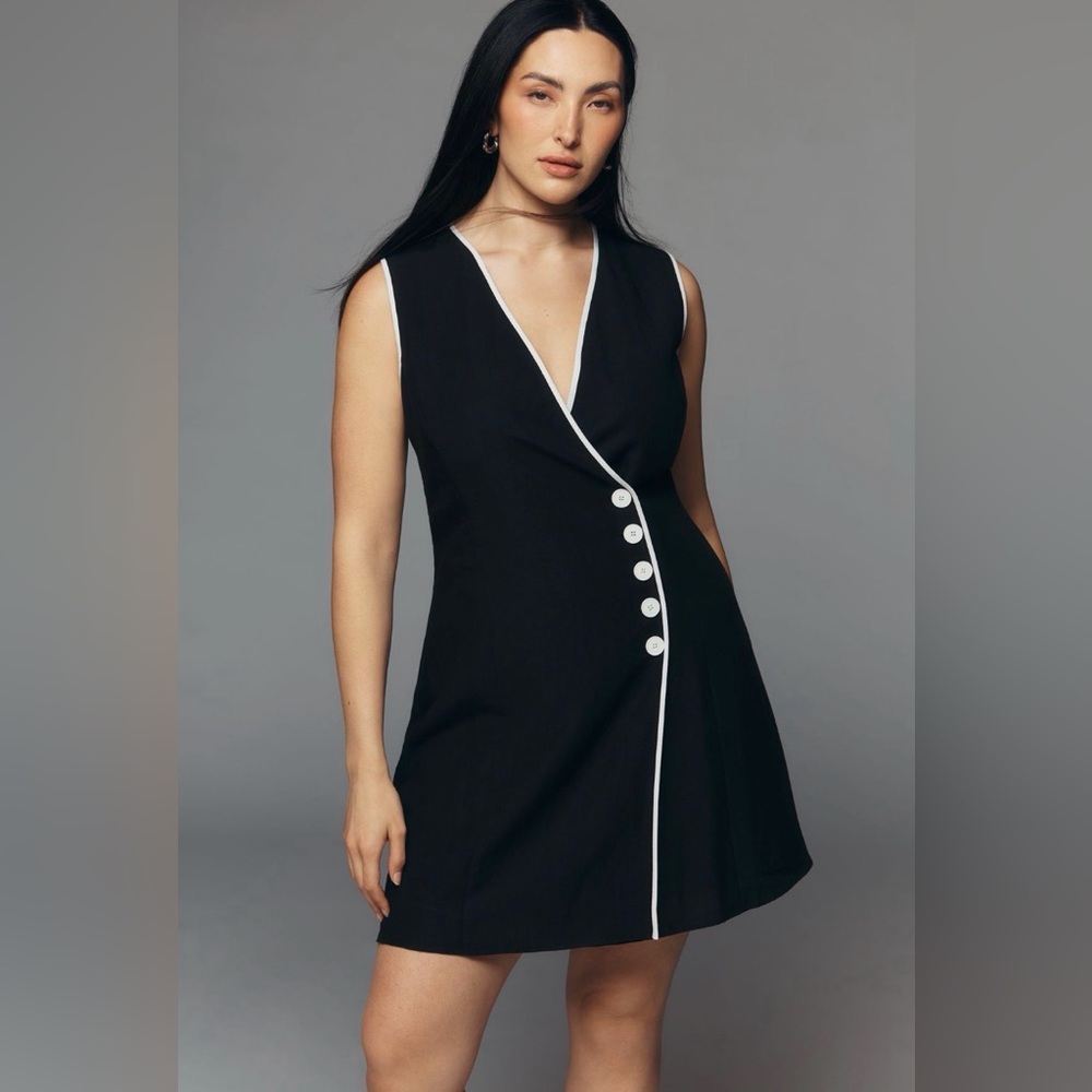 NWT Anthropologie Mare Mare Mare Mare Asymmetric Button Mini Dress